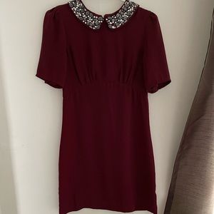 Gem collared dress